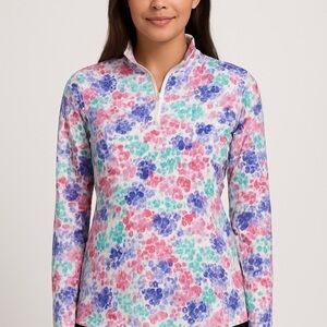 Colorful Floral Long Sleeve Women's Top